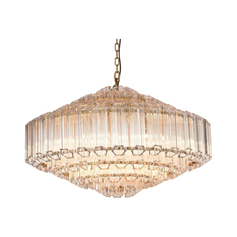 Miami 16-Light Chandelier Antique Brass