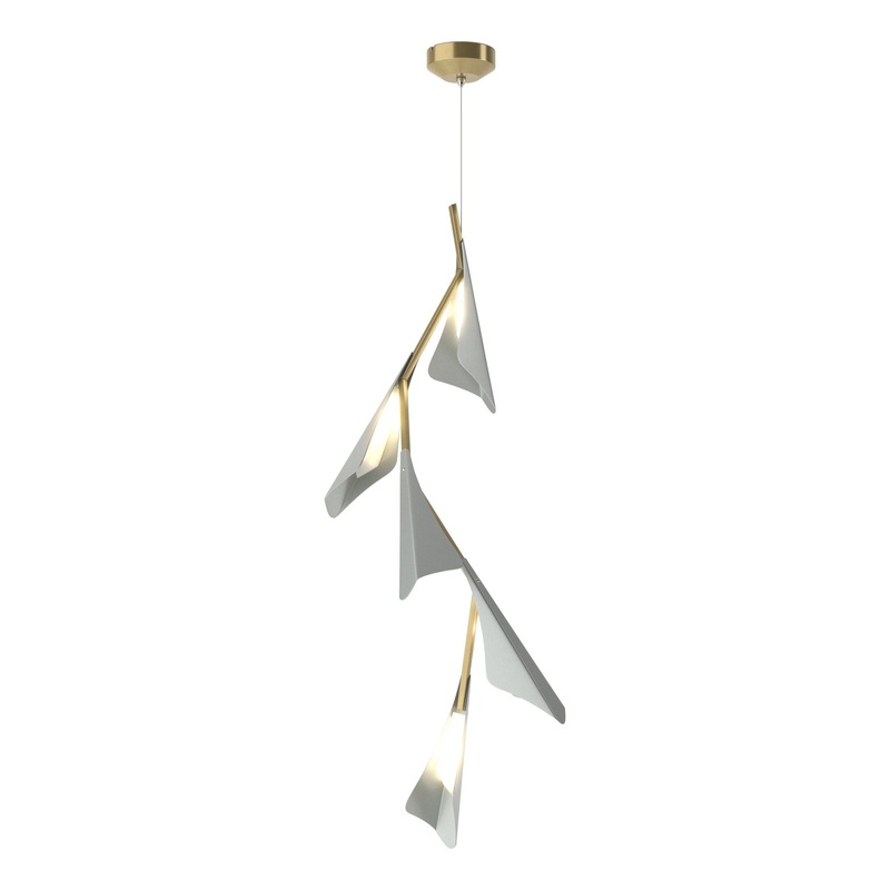 Plume 5-Light LED Pendant Modern Brass Vintage Platinum