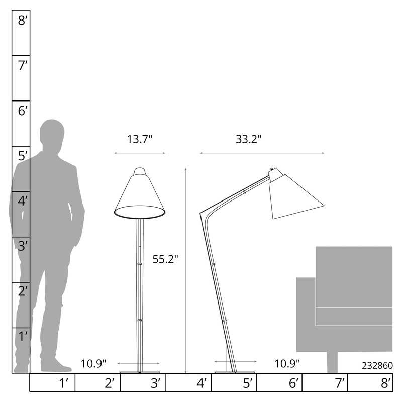 Reach Floor Lamp White Flax Shade (SE)