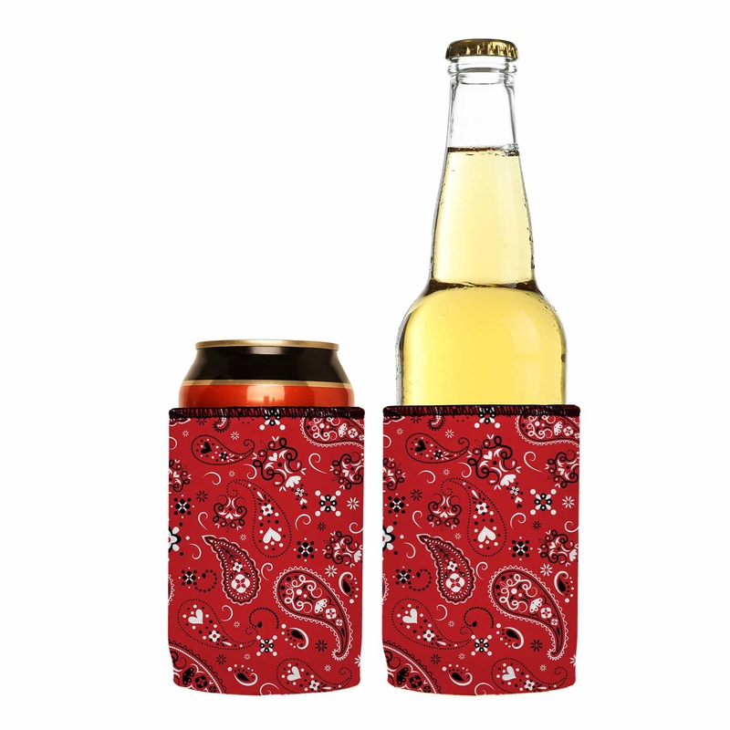 Red Bandana Stubby Cooler 2-Pack – Standard