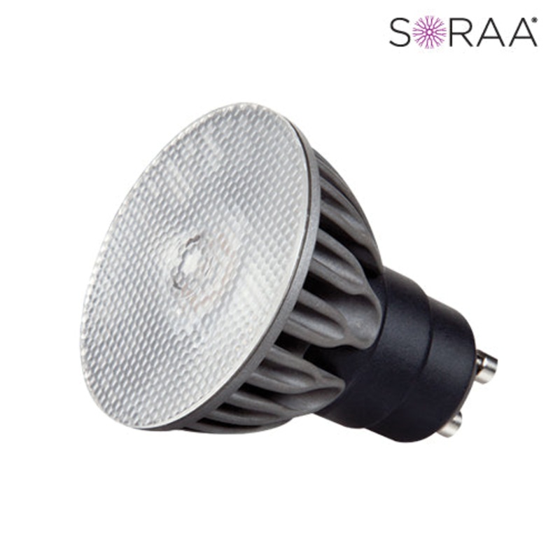 SORAA 7.5W LED MR16 3000K VIVID 60 120V GU10 DIM Light Bulb by Bulbrite