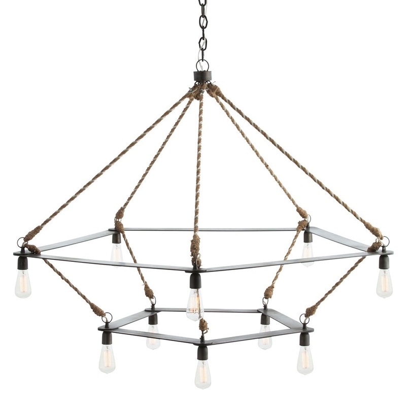Arteriors 84176 McIntyre Ten Light Chandelier Natural