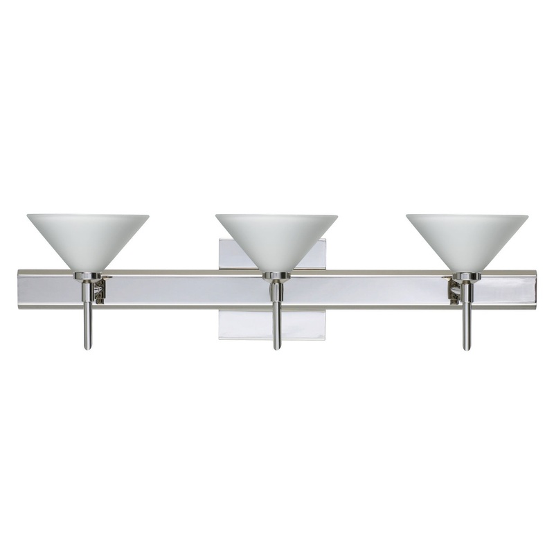 Besa 3SW-117607-CR-SQ Kona Three Light Wall Sconce Chrome (Discontinued)