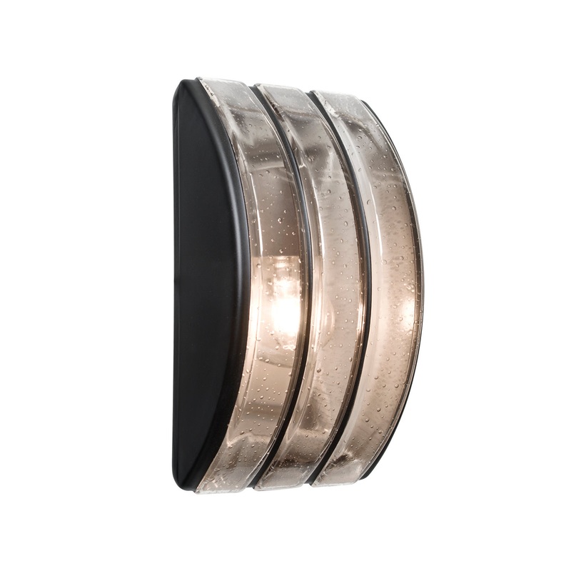 Besa AQUARBV-CL-BK Costaluz Aqua One Light Outdoor Wall Sconce Black