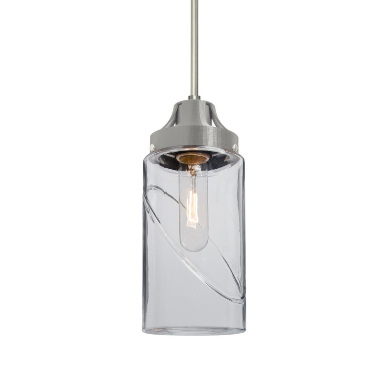 Besa J-BLINKCL-SN Blink One Light Pendant Satin Nickel