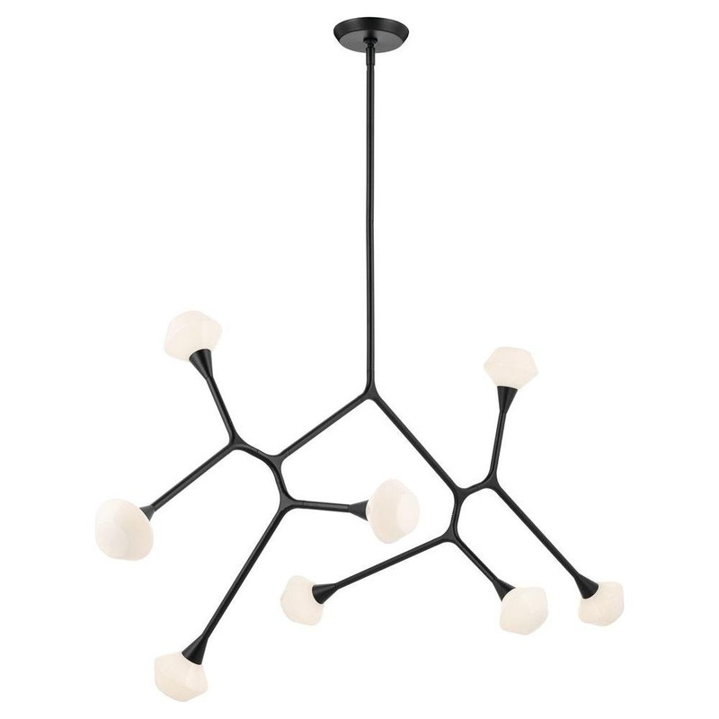 Cassius 61.25″ 8-Light Chandelier Black