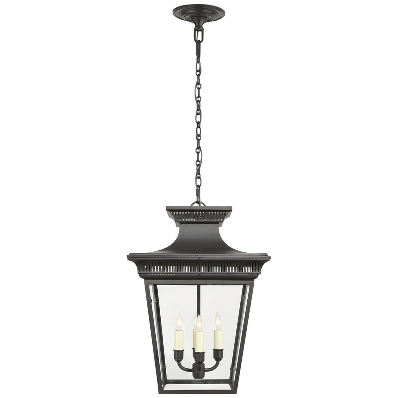 Four Light Lantern from the Elsinore Collection in Matte Black Finish by Visual Comfort Signature