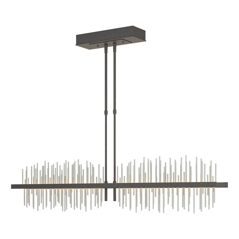 Gossamer Large LED Pendant Natural Iron Vintage Platinum