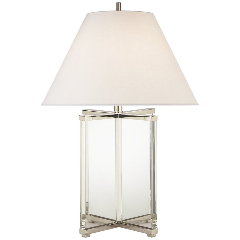 One Light Table Lamp from the Cameron Collection in Crystal Finish by Visual Comfort Signature