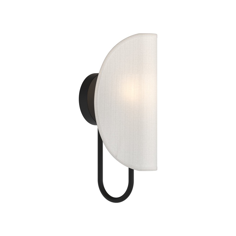 One Light Wall Sconce from the Seno Collection in Matte Black Finish by Alora