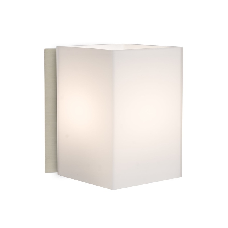 One Light Wall Sconce from the Tito Collection in Satin Nickel Finish by Besa