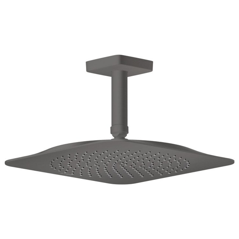 Showerhead Citterio C 270 1 Functions Brushed Black Chrome 10-5/8 Inch 1.75 Gallons per Minute Square Ceiling Mount