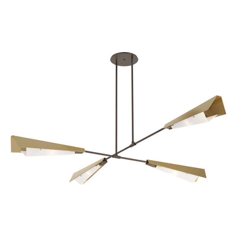 Vertex Large Pendant/Semi-Flush Bronze Modern Brass