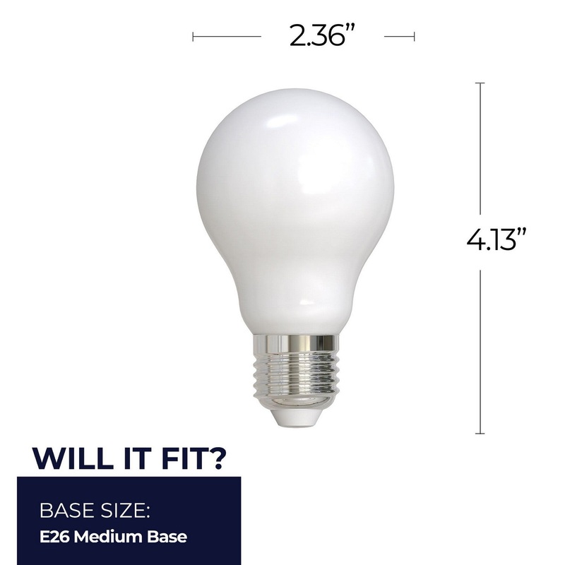 2.5 Watt A19 Milky, 250  Lumens, E26 base, 120 Volt Light Bulb by Bulbrite