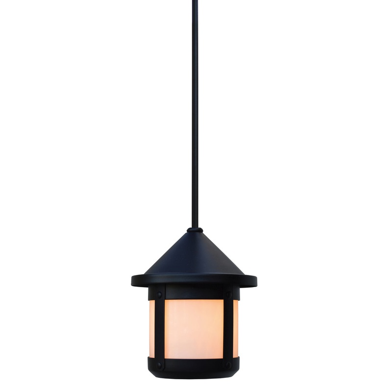 Arroyo BSH-6SWO-BK Berkeley One Light Pendant Satin Black