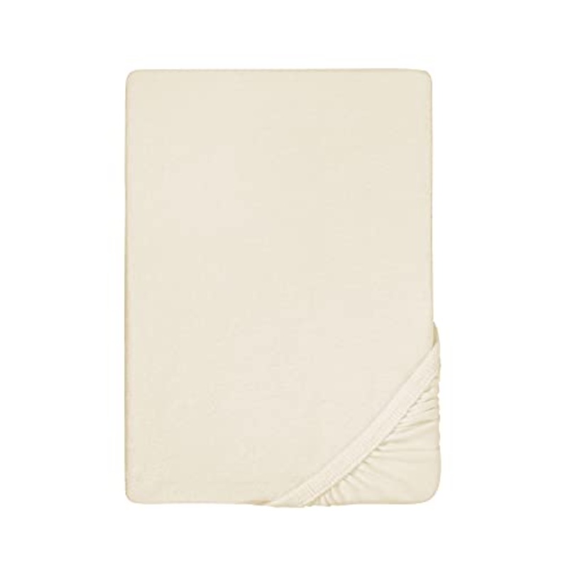Biberna 0012344 Lenzuolo Frottee-Stretch (Altezza Materasso max. 22 cm) 1X 180X200 cm > 200X200 cm, Natura
