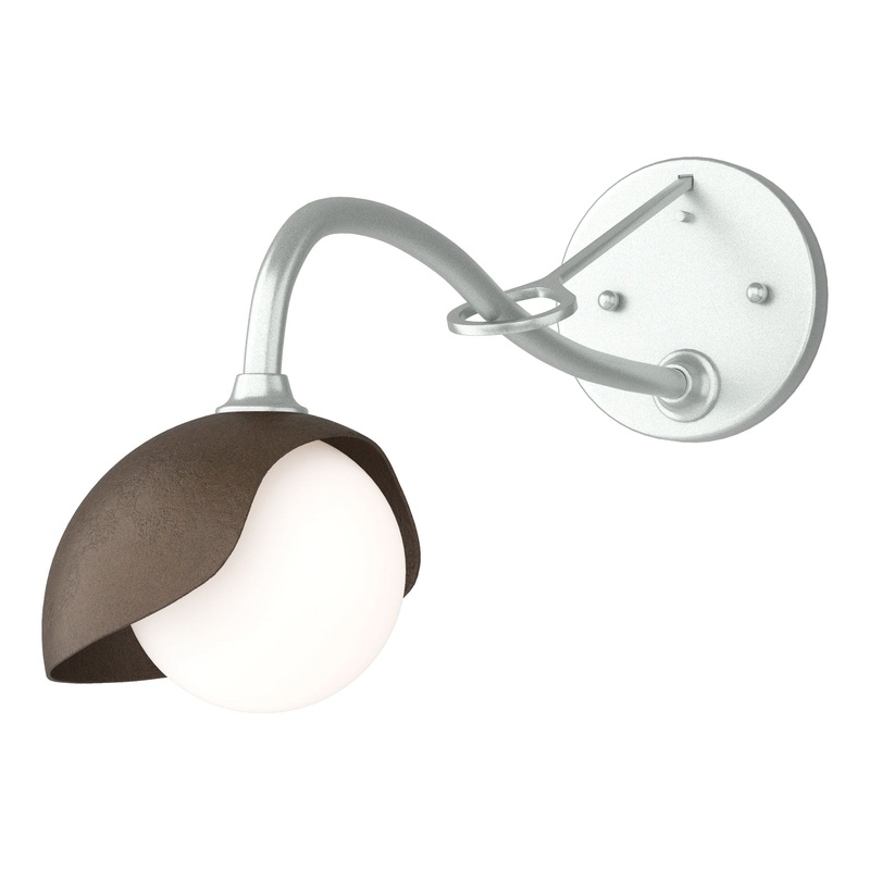 Brooklyn 1-Light Single Shade Long-Arm Sconce Vintage Platinum Bronze