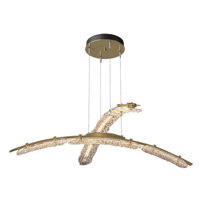 Glissade Double Large LED Pendant Modern Brass