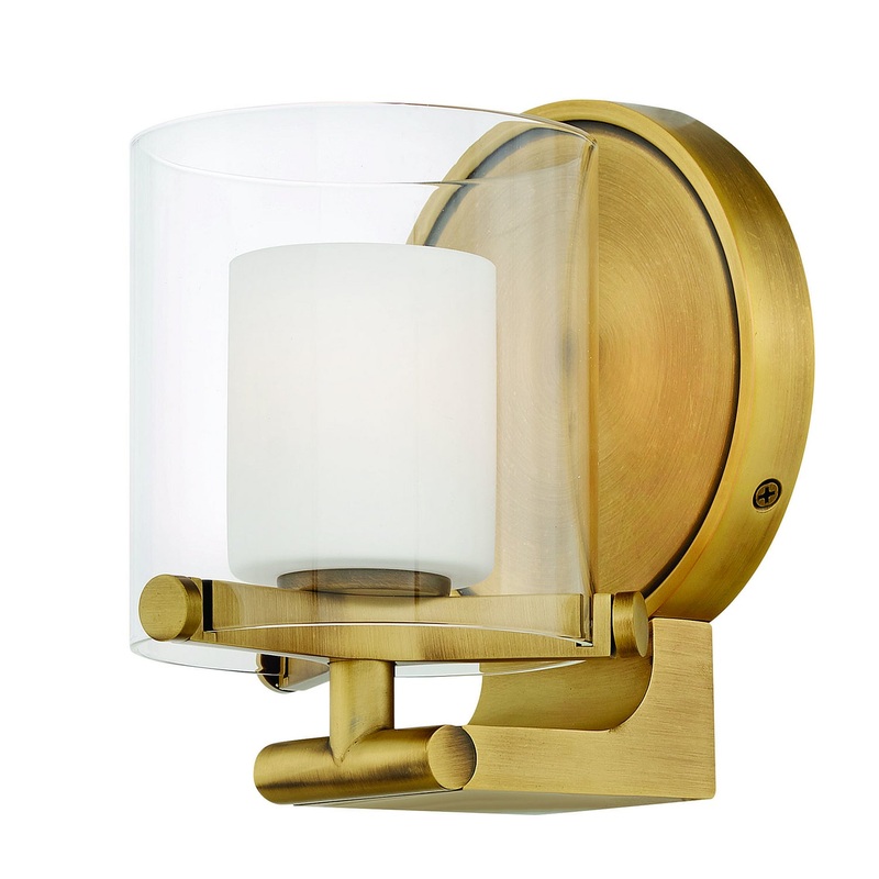 LED Bath Sconce from the Rixon Collection in Heritage Brass Finish by Hinkley
