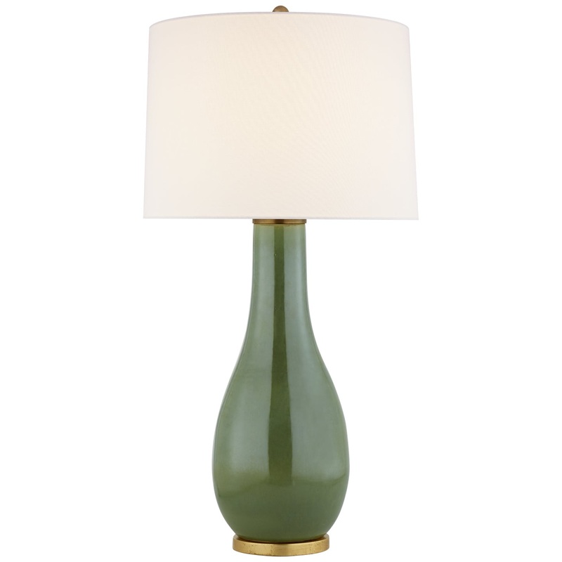 One Light Table Lamp from the Orson Collection in Shellish Kiwi Finish by Visual Comfort Signature