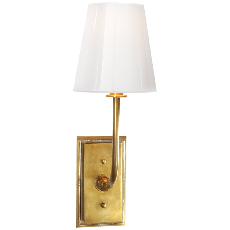One Light Wall Sconce from the Hulton Collection in Hand-Rubbed Antique Brass Finish by Visual Comfort Signature