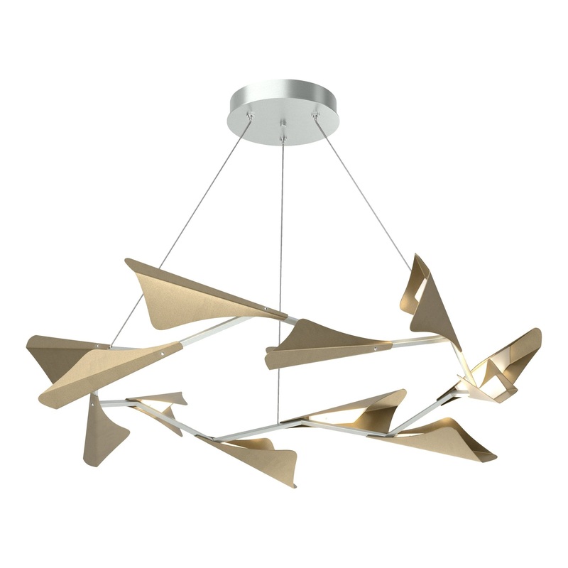 Plume 12-Light LED Pendant Vintage Platinum Soft Gold