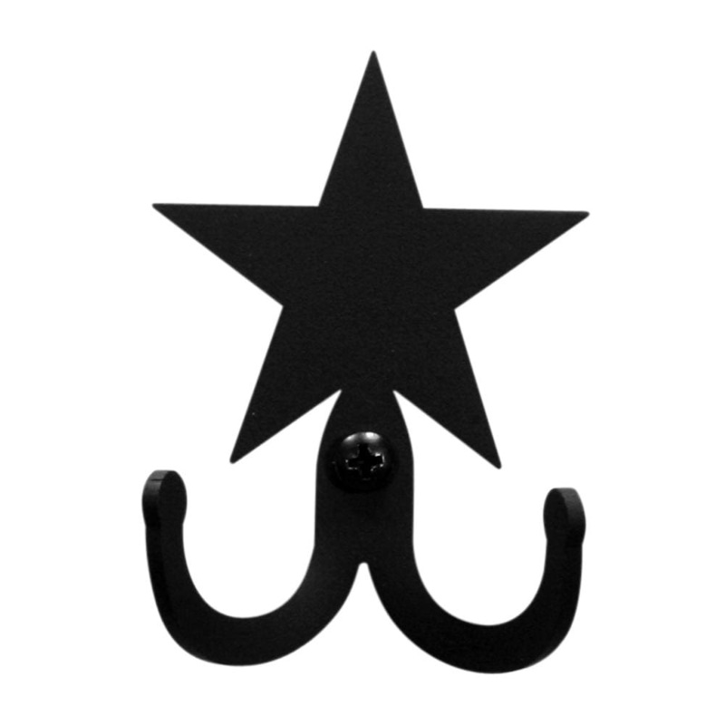 Village Wrought Iron WH-D-45 Star Double Wall Hook