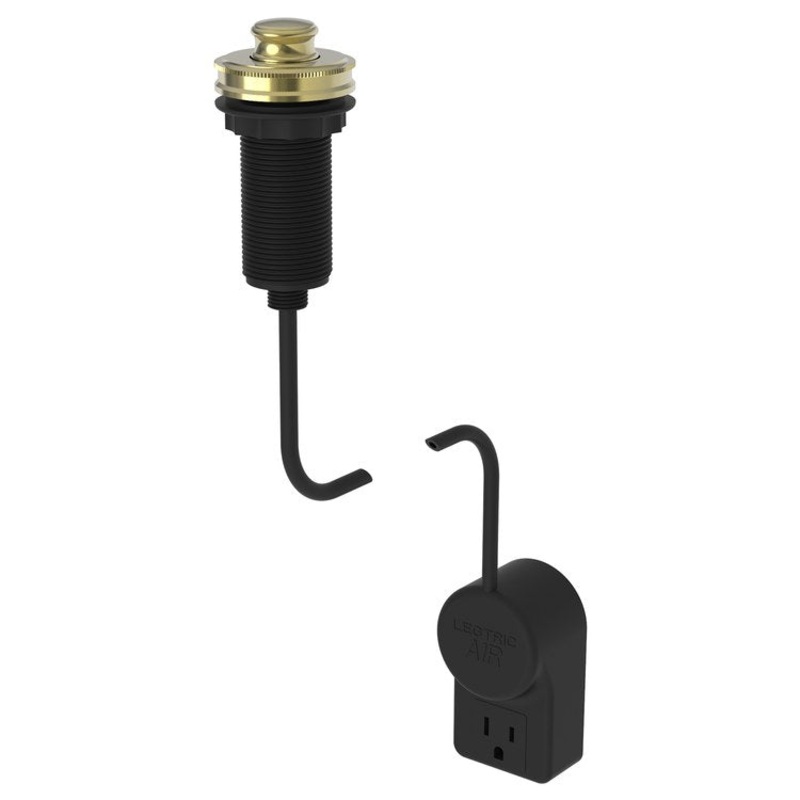 Air Activation Switch Taft Disposer with Power Adapter Polished Brass Uncoated Living Brass
