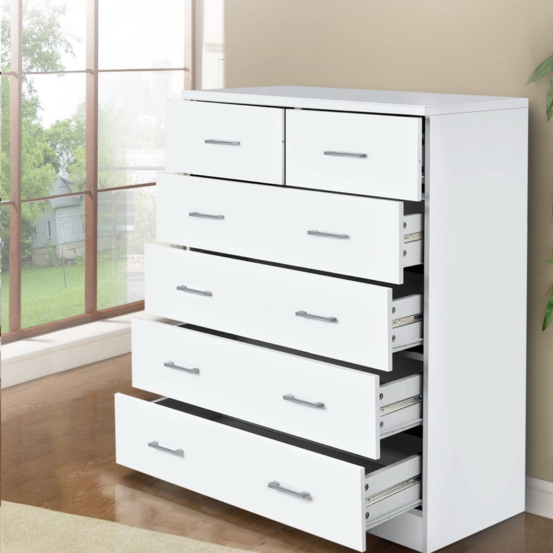 Artiss 6 Chest of Drawers – ANDES White