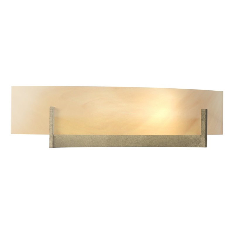Axis Sconce Soft Gold Amber Swirl Glass (AA)