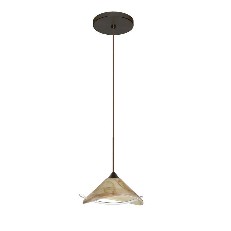 Besa 1XT-181305-BR Hoppi One Light Pendant Bronze
