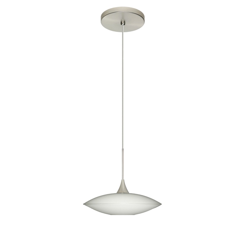 Besa 1XT-629406-SN Spazio One Light Pendant Satin Nickel
