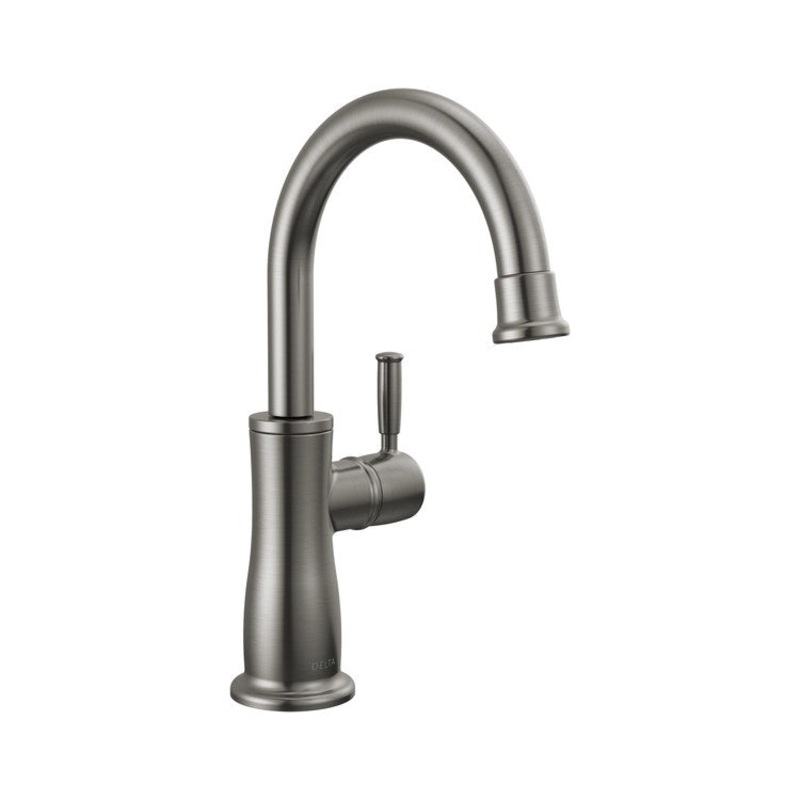Beverage Faucet Traditional Cold Water Only with Air Gap 1 Lever ADA Black Stainless