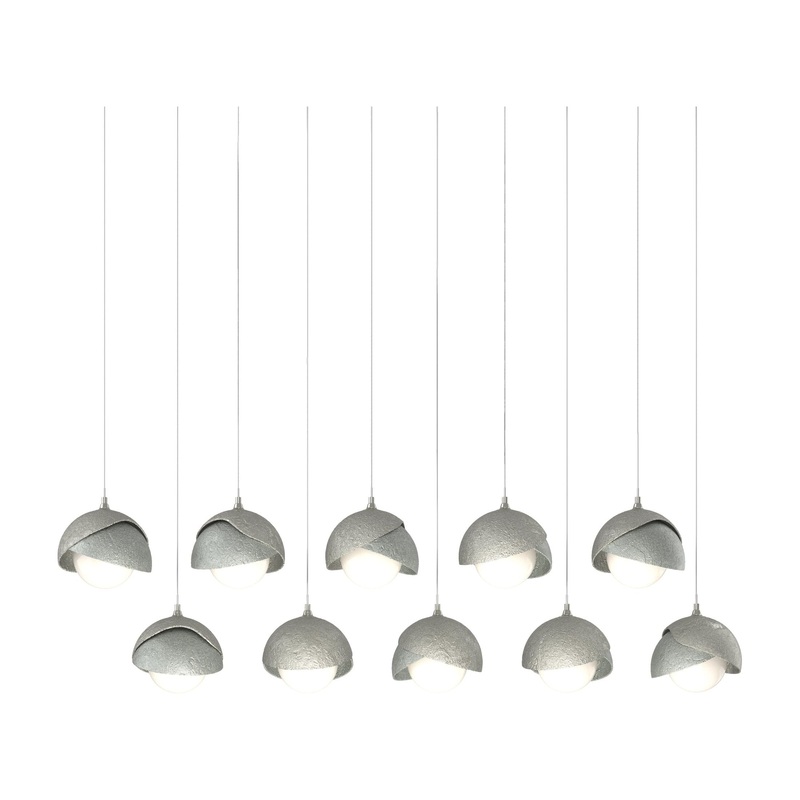 Brooklyn 10-Light Double Shade Pendant Sterling Vintage Platinum