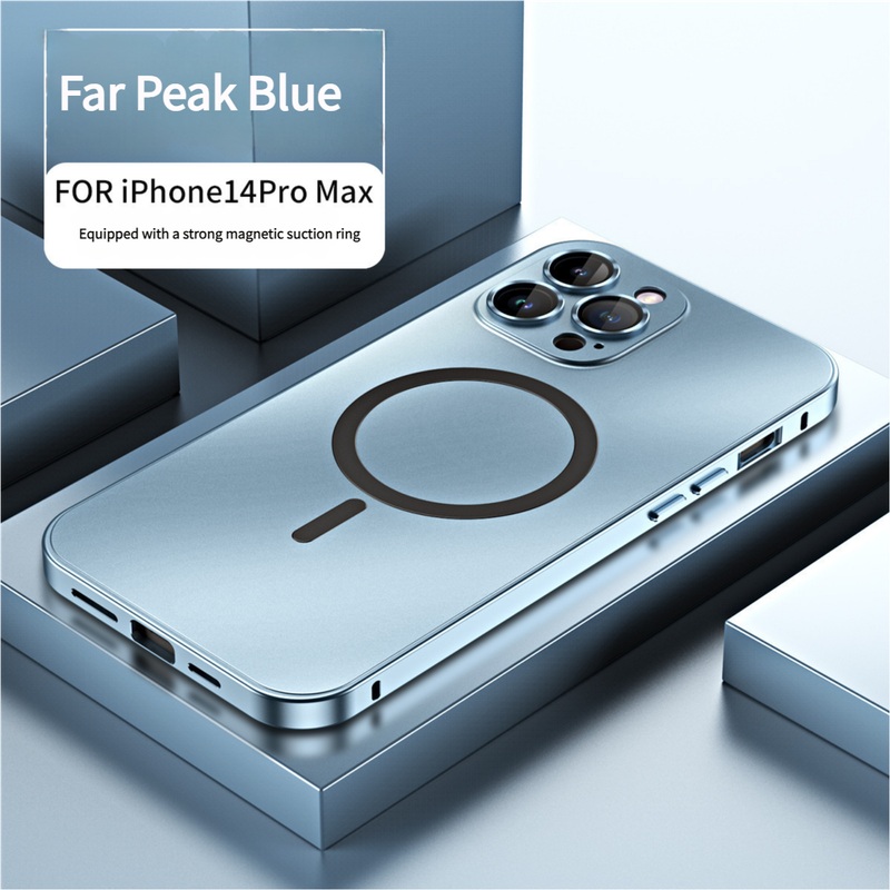 Innovative Detachable Backplate Case for iPhone 14 Pro Max with Strong MagSafe Compatibility(Blue)