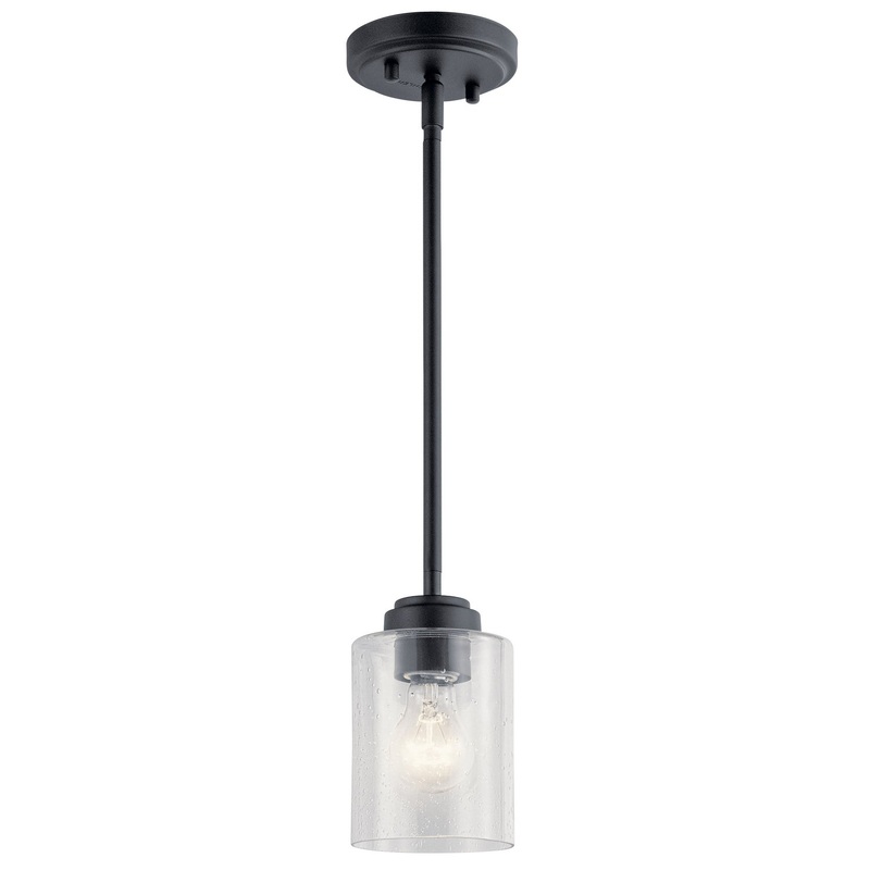 Kichler 44032BK One Light Mini Pendant, Black