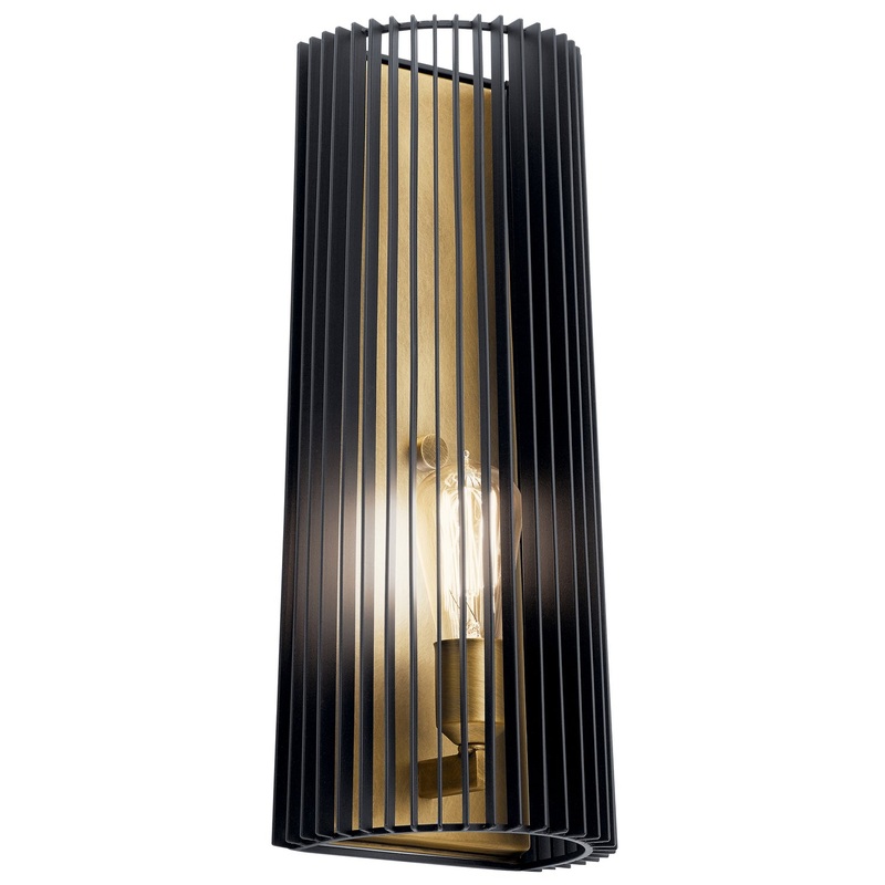 Kichler 44170BK One Light Wall Sconce, Black