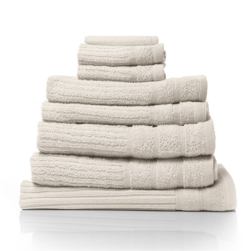 Royal Comfort Eden Egyptian Cotton 600GSM 8 Piece Luxury Bath Towels Set – Beige