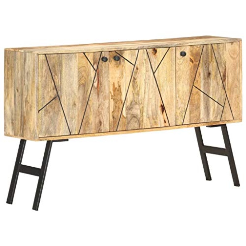 vidaXL Credenza 118x30x75 cm in Legno Massello di Mango
