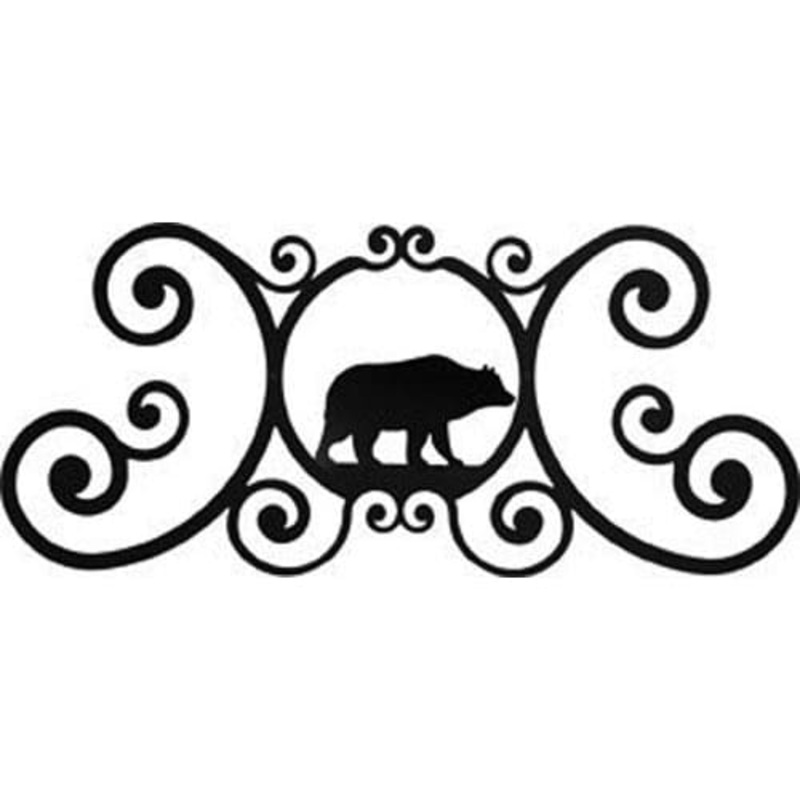 Village Wrought Iron HP-OD-14 Bear Over Door Plaque
