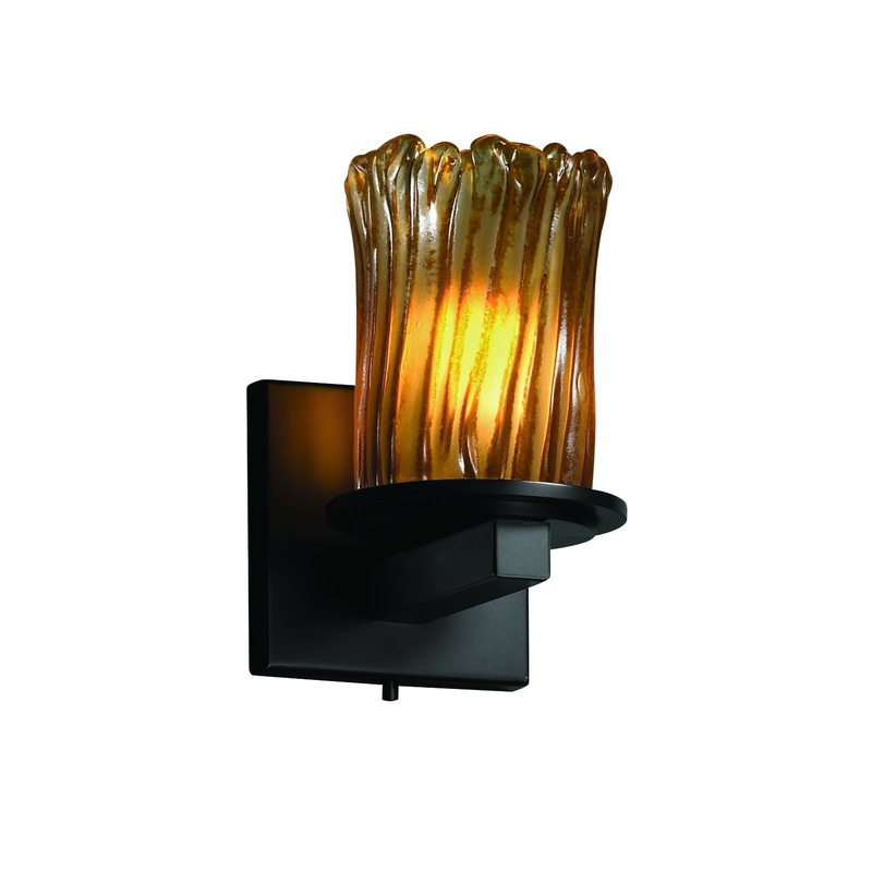 Wall Sconce from the Veneto Luce Collection in Matte Black Finish by Justice Designs