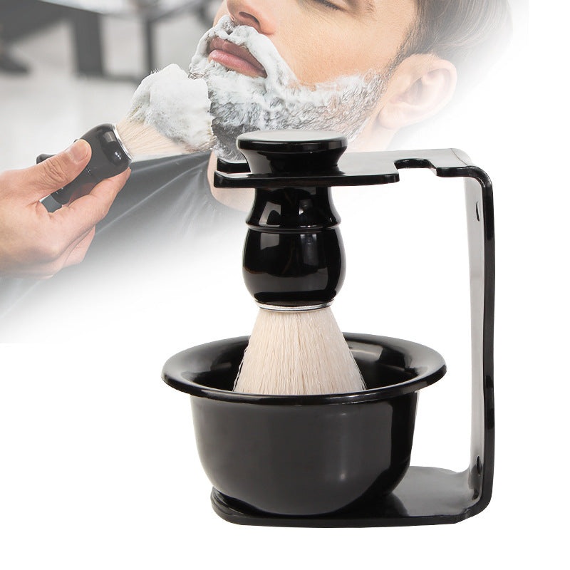 2 PCS Men’s Shaving Brush Set with Lathering Bowl and Stand – Professional Beard Grooming Kit for Wet Shaving