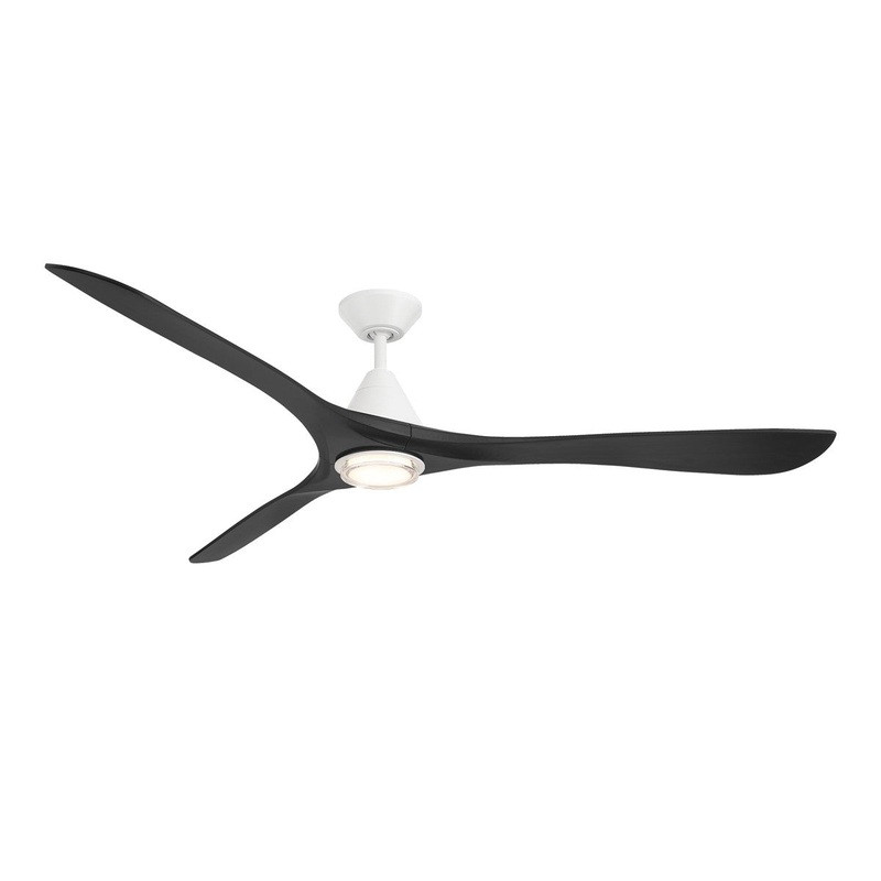 72″Ceiling Fan from the Carve Collection in Matte White/Matte Black Finish by Modern Forms Fans