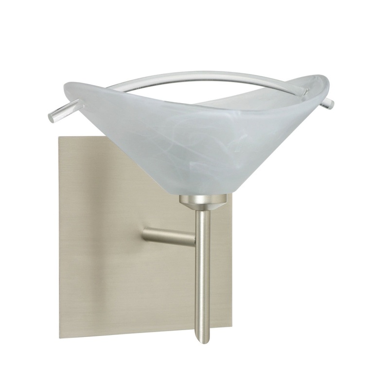 Besa 1SW-181304-SN-SQ Hoppi One Light Wall Sconce Satin Nickel