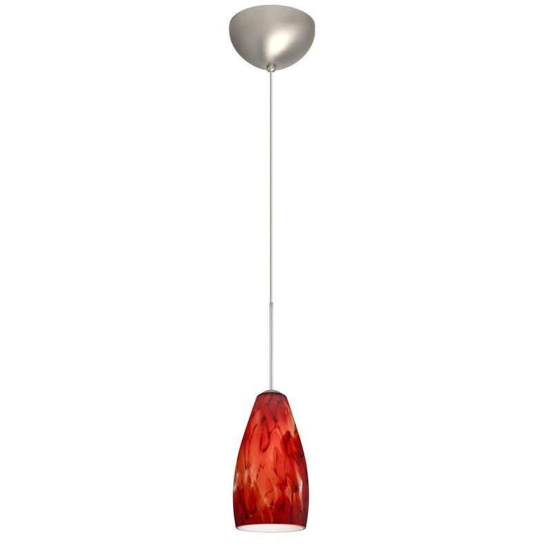 Besa 1XC-719841-LED-SN Karli One Light Pendant Satin Nickel
