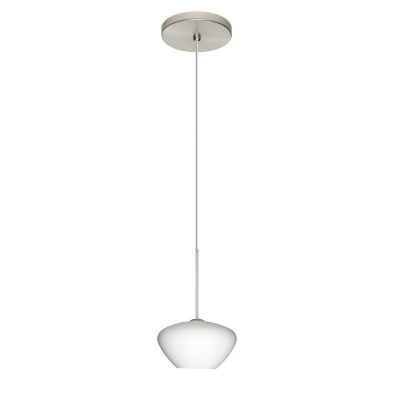 Besa 1XT-541007-LED-SN Peri One Light Pendant Satin Nickel