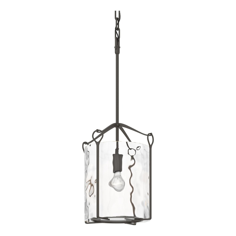 Bow Tall Mini Pendant Dark Smoke Water Glass (LL)