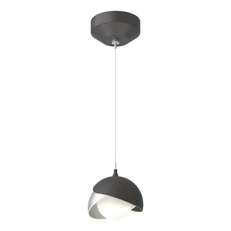 Brooklyn Double Shade Low Voltage Mini Pendant Black Vintage Platinum