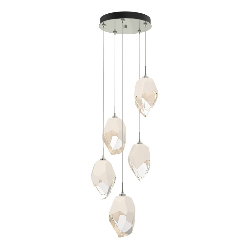 Chrysalis 5-Light Large Crystal Pendant Sterling White Crystal (WP)