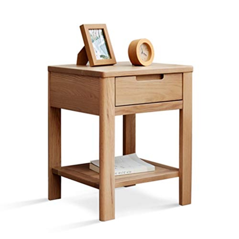 Com e cassettiere Comodino Comodino in Legno massello Camera da Letto Semplice Piccolo armadietto armadietto in Legno colorato Un cassetto Camera da Letto (Color : Wood Color, Size : 40 * 35 * 50cm)